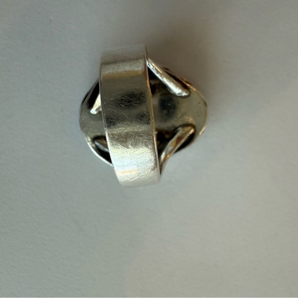 Vintage Sterling Silver Turquoise Statement Ring - Picture 5 of 7